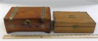 Boxes - Wood - Hinged - Vintage