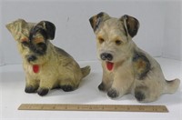 Figurines - Ceramic Dogs - Vintage - H 8" W 7"