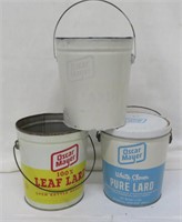 Oscar Mayer -  Lard cans -3 items