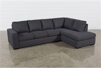 Lucy Dark Grey 2 Piece 114" Sectional With Right