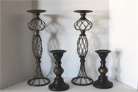 Wooden & Metal Candle Holders 9 to 19"