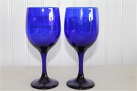 Blue Cobalt wine glasses