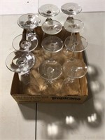 Clear glass stemware - mixed
