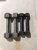 3 & 5 pound iron hand weights