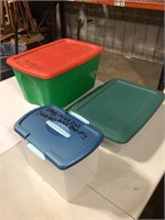 3 Totes with 3 lids that fit !