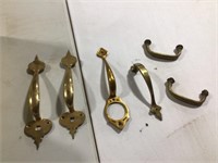 Brass door handles and container
