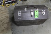 KENNEDY METAL TOOL BOX WITH MISC TOOLS