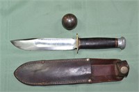 Marble's Gladstone Mich. 6" leather handled Bowie