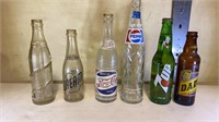 Vintage Pop bottles, 7up, Pepsi, Jefferson, Dads