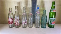 Vintage Pop Bottles, Pepsi, Mountain Dew, O-So