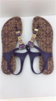 Grendene Purple Animal Print Sandals Women’s