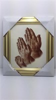 Three Praying Hands Father Mother and Baby Print