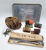 Snail Planter, Clam Ram, Paper Houses & Metal Gras