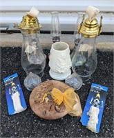 Oil Lamps & Accessories w Hurricanes & New Wicks
