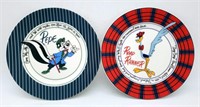 Warner Brothers Studio Store Plates (2) Pepe & Roa