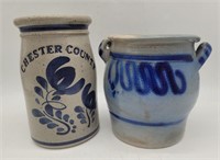 Salt Glazed Pottery Vase Chester County & Other