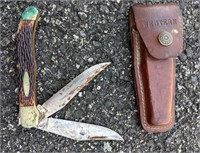 Western Knife in Leather Case