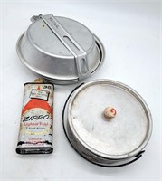 Early Metal 35c Zippo Fuel Tin & Mess Kit