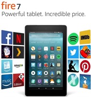 Fire 7 Tablet, 7" Display, 8 GB, Black