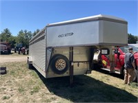 2001 KO Pace Setter 24' alum goose neck cattle trl