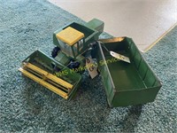 Toy John Deere Combine and Wagon