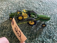3 Small John Deere Toy Tractors