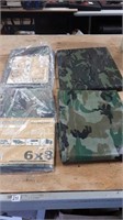 4- Assorted Camouflage Tarps.