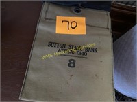 Vintage Sutton State Bank Attica, OH Money Bag
