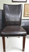 3- Dining Chairs . Leatherette.