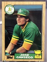 JOSE CANSECO ALL STAR ROOKIE 1987 TOPPS