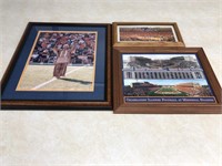 3- GREAT FRAMED PHOTOS OF ILLINI LORE. LARGE