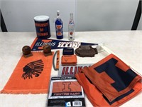 ILLINI FANATIC LOT.  SOME VINTAGE PIECES IN HERE