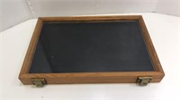 Wooden Jewelry Display Box With Glass Top