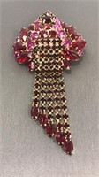 Red/pink Gem Brooch