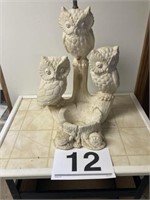 Unpainted Ceramic Owl Lamp