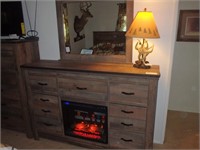 SIGNATURE DESIGN BY ASHELY DRESSER WITH FIRE PLACE
