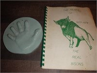 YEAR OF THE BISONS YEAR BOOK AND HAND PRINT