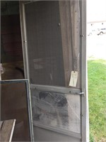 Antique metal screen door.  80” tall x 31.75”