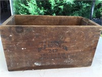 Vintage wooden box.   20.5” long x 9.5” wide x