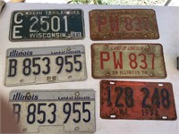 Six license plates