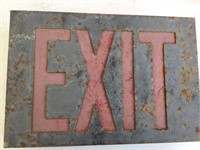 Vintage metal exit sign