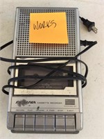Vintage sound design cassette recorder. Works
