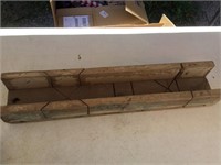 Homemade miter box.  25” long x 5” wide (3”