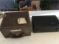 2 empty vintage cases