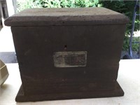 Antique Gargoyle  wooden box.  9” tall x 12” wide