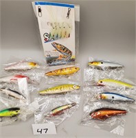 Fishing Lures / Assorted Lot of 12