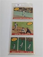 1959 Topps Baseball "3 Cards Baseball Thrills"