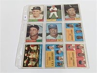 1961 Topps Baseball Cards 9 HOF'ers & Stars