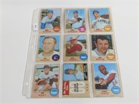 1968 Topps Baseball Cards HOF'ers & Stars