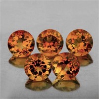 Natural Champagne Imperial Topaz 5 Pcs{Flawless-VV